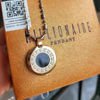 Kalung Pendant midnight rose gold original MCI Elegan