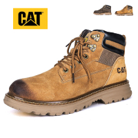 In  CAT Boots Caterpillar เหล็กเจาะหลักฐานชั้นหนังรองเท้าปีนเขาความปลอดภัยรองเท้าเครื่องมือรองเท้าผู้ชายแมวรองเท้าบูท Martin