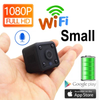 JIENUO 1080P Mini WiFi Camera Ip Camera Battery IpCam Cctv Wireless Security HD Surveillance Micro Cam Night Vision Home Monitor