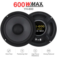 1Piece 6.5 Inch Car Speaker 600W 2 Way Vehicle Door Subwoofer Auto Audio Music Stereo Full Range Frequency Automotive Speakers