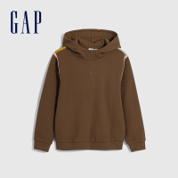 【GAP】女童裝 Logo帽T-深棕色(889722)