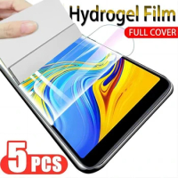 5PCS Hydrogel Film For Samsung Galaxy A6 A8 Plus A9 A7 A5 2018 Screen Protector On J6 J4 Plus J8 J7 J3 J2 2018 A30 A50