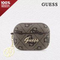 Guess Case Airpods Pro Gen2 GUESS PU Leather 4G Charm Script Metal - Brown