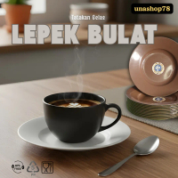 LEPEK TATAKAN GELAS PLASTIK 12 PCS (1 LUSIN) COKLAT BPA FREE
