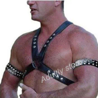 Adjustable Leather chest harness for men Gay Bdsm Punk Gothic Harness Belt BDSM Bondage Erotic Fetish Wear Suspender Gay Straps