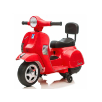【奔雷國際】偉士牌Vespa原版授權 小偉士兒童電動摩托車 兒童超跑(米白/紅 A008)