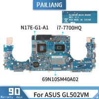 REV:2.1 For ASUS GL502VM REV:2.1 SR32Q i7-7700HQ N17E-G1-A1 Mainboard Laptop motherboard DDR3 tested OK