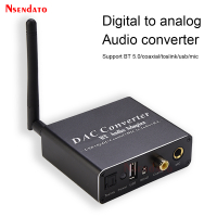 192Khz Bluetooth-Compatible 5.0 DAC Digital To og Audio Converter Adapter Optical Coxial To RCA 3.5Mm Wireless Audio Adapter