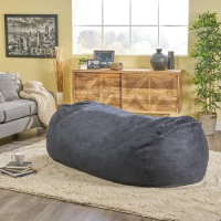 Bean bag sofa, traditional David 7-foot bean bag chair, black, oversized bean bag sofa
