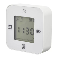 KLOCKIS 時鐘/溫度計/鬧鐘/計時器, 白色, 7x7 公分