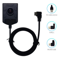 3.0 MP 2048x1536 30FPS Wearable Webcam UVC On Clip 360 Degrees Rotation Built-In Microphone Wide Angle USB Camera