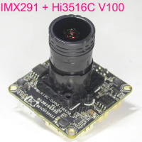 F0.95 Lens IPCam H.264 , 1080P 1/2.8" STARVIS IMX291 CMOS + Hi3516C V100 CCTV IP camera PCB board module +LAN cable