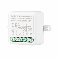 1CH/2CH/3CH/4CH WIFI Switch Module Mini Smart Module with Voice Control Mobilephone APP Control Timing Function 300W 10A