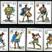 9 PCS, San Marino, 1973, Archer, Real Original Post Stamps, MNH
