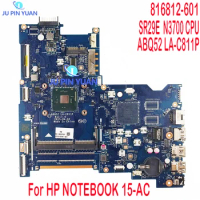 For HP NOTEBOOK 15-AC Series 816812-601 816812-501 816812-001 UMA w N3700 CPU ABQ52 LA-C811P Laptop Motherboard Mainboard Tested