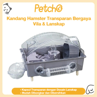 PetStern Kandang Hamster Transparan Vila Full Set dengan Pipa Terhubung Ruang Luas Mudah Dibersihkan