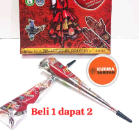 ( Paket 2 pcs ) Henna Golecha Chery Original Nail Art Polish Red Cherry Kutek