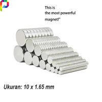 Magnet Bulat Super Kuat Neodymium NdFeB N35 10x1.65mm 100 PCS