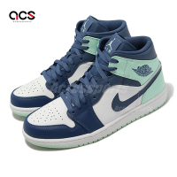 Nike Air Jordan 1 Mid Blue Mint 男鞋 藍薄荷 AJ1 高筒 喬丹 一代 休閒鞋 554724413
