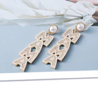 New Mama Letter Rhinestone Dangle Earrings Christmas Earrings High-Quality Earing For Women Jewelry Party Gift
