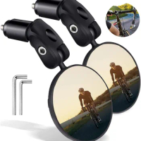 1/2pcs 360 Rotation Universal Bicycle Rearview Mirror Adjustable Mountain Road Vehicle Foldable Convex Mirror Riding Equipment