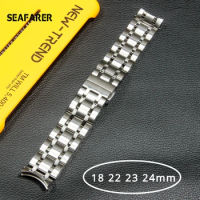 Watches Accessories 22 23 24mm for TISSOT 1853 T035 T065 T065430 210A Strap Stainless Steel Bracelet Men WatchBand Safe Buckle