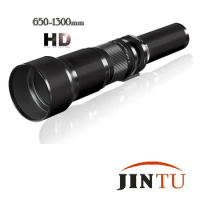 JINTU 650-1300mm Suppter Telephoto Zoom Lens HD MF Camera Lenses for Canon EOS EF EF-S Mount DSLR Cameras 50D 60D 70D 80D 90D