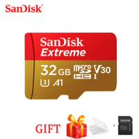 SanDisk 1TB Free Shipping Extreme Micro SD U3 A2 Memory Card 32GB 64GB 128GB 256GB TF 512GB for Camera Drone Cartao De Memoria