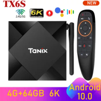 NEW Tanix TX6S Smart TV BOX Allwinner H616 Android 10.0 4GB 32GB 64GB Dual Wifi 4K 6K BT HD Media Player 2G8G Set Top Box TVBOX