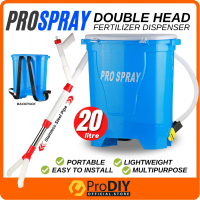 Agricultural Corn 20L Double Head Fertilizer Dispenser Stainless Steel Backpack Knapsack Manual Fert