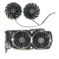 2 fans brand new for MSI Radeon RX590 580 570 ARMOR OC graphics card replacement fan PLD10010S12HH