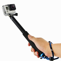 Waterproof 19 "aluminum selfie stick for GoPro 9 8 7 6 5 sj4000 sj7 Yi 4K DJI Osmo H8 h9r Eken action camera Go Pro accessories