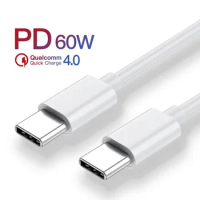 USB C TO USB C Cable Type c PD 60W For Samsung S 20 10 Note10 Note9 For Charging USB C for redmi mi 11 huawei P20 P30 Pro