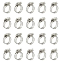 20PCS Cable Clamp,Adjustable Steel Duct Clamps Hose Clamp Pipe Clamp Air Ducting Clamp Worm Drive Hose Clamps Tube Clamp Metal