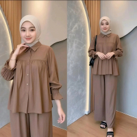 Jena set Rayon twill premium polos - setelan Rayon twill premium - Setelan Polos Rayon Twill Premium