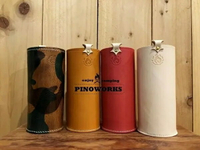 ├登山樂┤PINOWORKS 日本職人手工 卡式瓦斯罐套 # PW-CB-BW 棕色