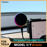 for Tesla New Model 3 Y HIGHLAND LAUNCH JUNIPER 2025 Car Phone Mount Holder 15W Magnetic Magsafe Wir