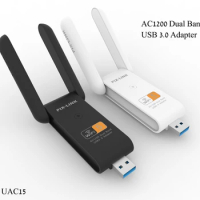 wifi adapter 1200M AC dual-band wireless network 1200Mbps USB3.0 Adapter card USB WiFi Adapter Dongle 5GHz&amp;2.4GHz with Antennas