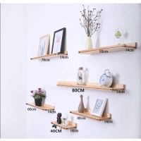 Ornament Wall Mounted Living Display Shelf Room Stand Bedroom Book Decoration Wooden Shelves