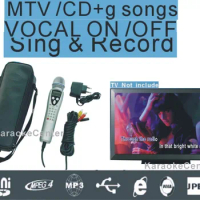 Magic Microphone Karaoke Machine Portable karaoke system,sing along record, Play KTV/ MTV/CDG karaoke songs, Xmas/Birthday Gift