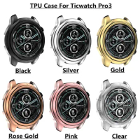 Electroplate TPU Case Cover for Ticwatch pro3 Smart Watch Case Quality Accessories Protector Watch Shell Protective Case Cover
