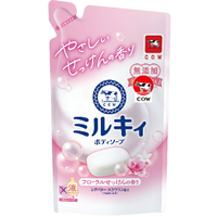 牛乳石鹼 牛乳精華沐浴乳補充包(玫瑰花香)360ML