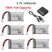 3.7V 1000mAh 902540 Lipo Battery + Charger for Syma X5 X5C X5SC X5SW TK M68 MJX X705C SG600 KY601 RC Quadcopter Drone Spare Part