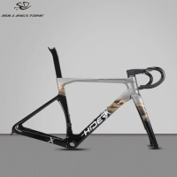 Rolling Stone Hider X 10 year Anniversary Carbon Disc Brake Road Frame set and aero integrated bar full internal routing