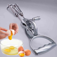 Hand Egg Beater Stainless Steel Hand Whip Whisk Egg Beater Mixer for Kitchen Baking Manual Hand Mixer