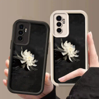 เคสโทรศัพท์ลายดอกบัว,สำหรับ VIVO V23E 5Gและ V23E,ป้องกันการตก,กันกระแทก,ฝาหลังแบบนิ่ม,เคส