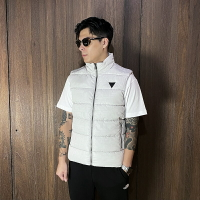 美國百分百【全新真品】GUESS 羽絨背心 立領 男款 專櫃精品 保暖 logo印花 背心外套 白色 CW36