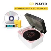 Music Player 5V 2A Cd Player Built-in Speaker Portable Audio Player Battery Powered Dvd Player Bluetooth-compatible With Remote