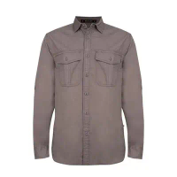 Kemeja Cowok Eiger Riding Indian Shirt Grey Abu 91000 4632 Bagus