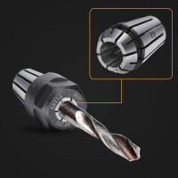 19-piece ER11 spring collet set with M14 threaded clamping nut, designed for precision CNC engraving